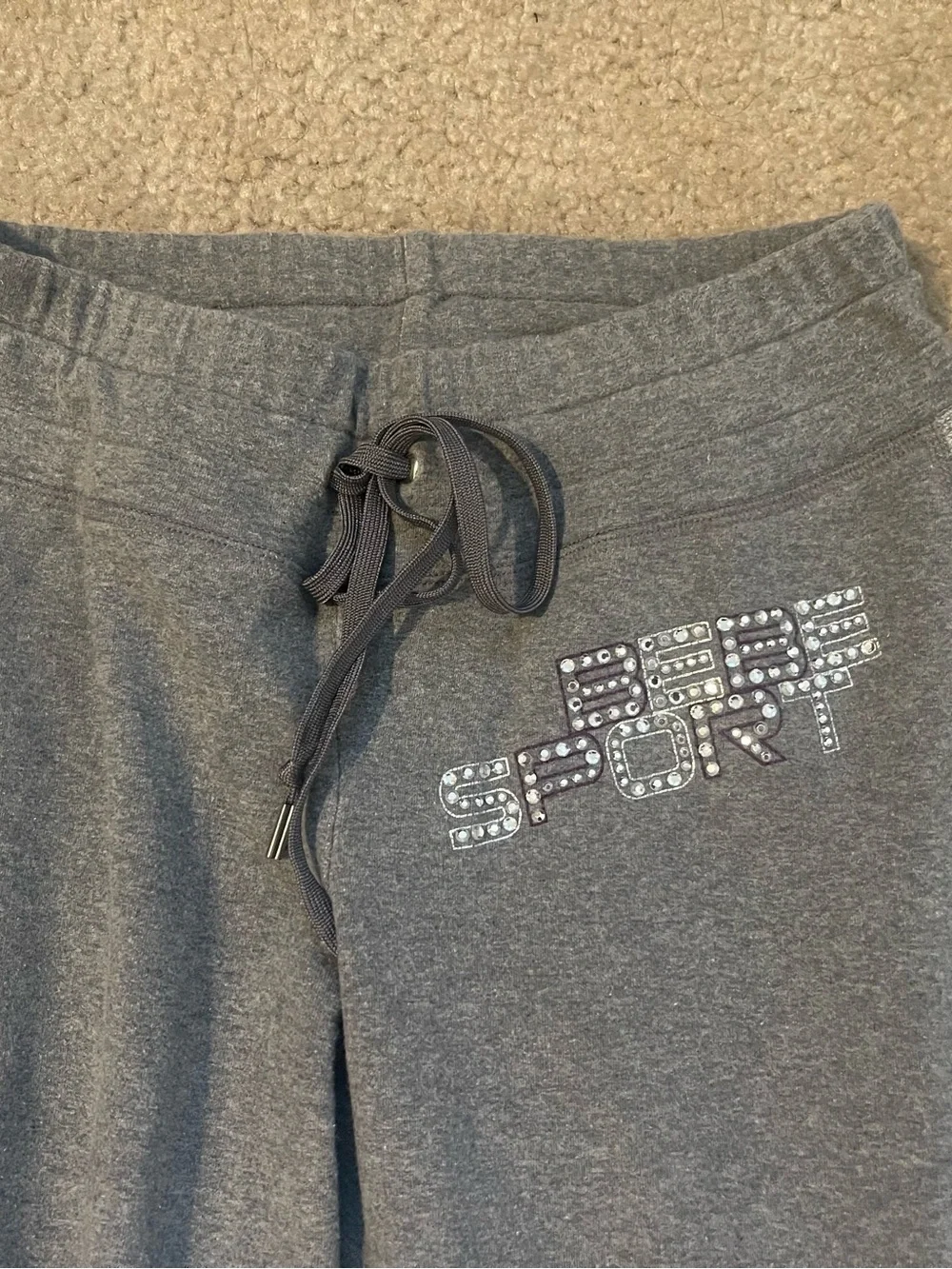 bebe Gray Sweatsuit with Graphic Accent